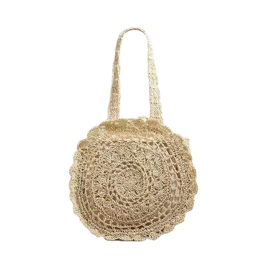 Round beach shoulder bag