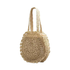 Round beach shoulder bag