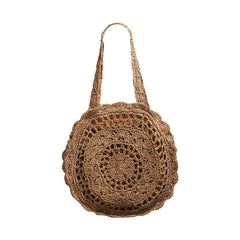 Round beach shoulder bag