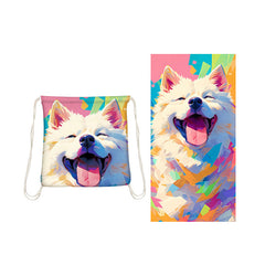 2-in-1 Foldable Beach Towel Printed Bath Towel All-In-One Beach Towel All-In-One Bag with Organizer Storage