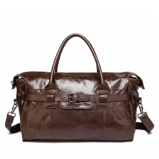 Large-Capacity Shiny Leather Suitcase