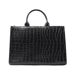 Large-capacity women's handbag with crocodile pattern