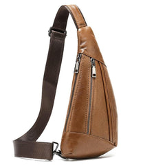 Men's Casual Genuine Leather Chest Bags