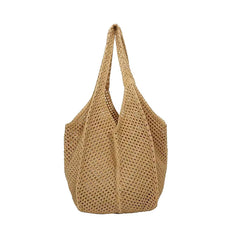 Openwork knitted beach bag