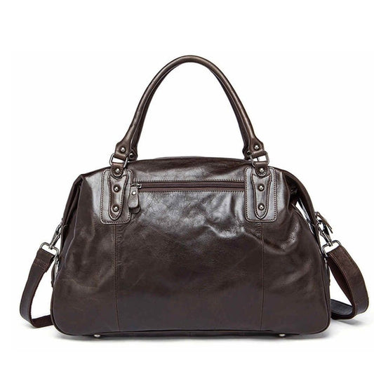 Cowhide Travel Handbag