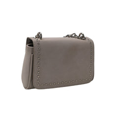 Gray Suede Shoulder Crossbody Bag