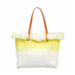 Tassel Canvas Shopping Bag