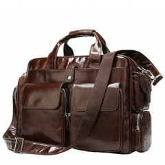 Retro-Business-Laptop-Handtasche aus echtem Leder 