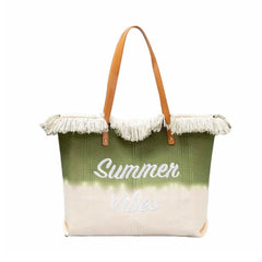 Tassel Canvas Shopping Bag