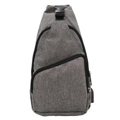 Gray Anti - theft chest bag