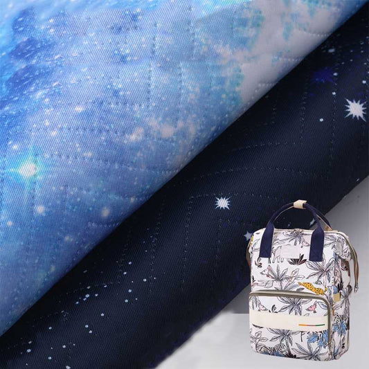 290 Composite Embossed Twill Ultrasonic Fabrics - Sparkling Starry Sky Layered Insulated Baby Carrier Bag Backpack and Schoolbag Fabrics