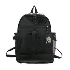 Schwarzer Stoffrucksack