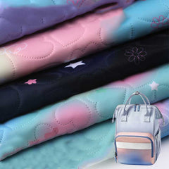 290 Striped Ultrasonic Composite Embroidery Fabric Cartoon Insulated Baby Bag Schoolbag Backpack Travel Bag Clothing Fabric