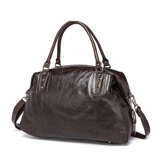 Cowhide Travel Handbag