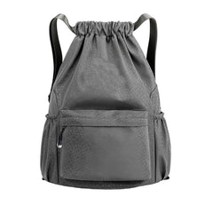 Drawstring bag with a strap for carrying items