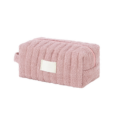 Thick Striped Corduroy Cosmetic Bag