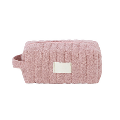 Thick Striped Corduroy Cosmetic Bag