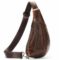 Men's Casual Genuine Leather Chest Bags