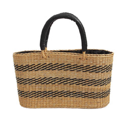 Woven handbag for seaside vacations