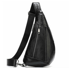 Men's Casual Genuine Leather Chest Bags