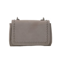 Gray Suede Shoulder Crossbody Bag