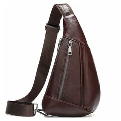 Men's Casual Genuine Leather Chest Bags