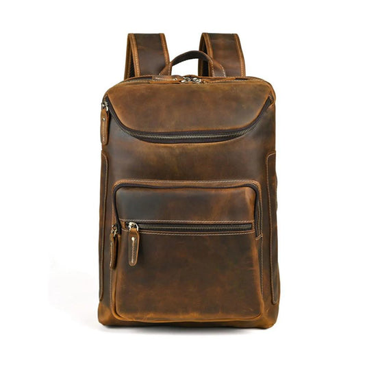 15 - inch laptop backpack made of crazy horse leather