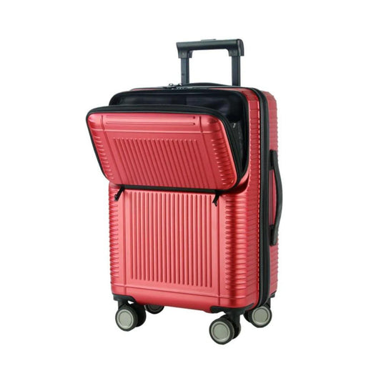 Zip box front flip frosted suitcase