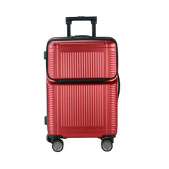 Zip box front flip frosted suitcase