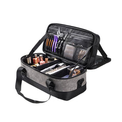 Double-layer storage cosmetic bag