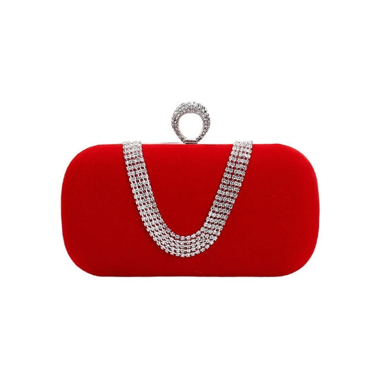 Velvet clutch bag