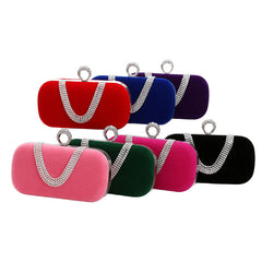 Velvet clutch bag