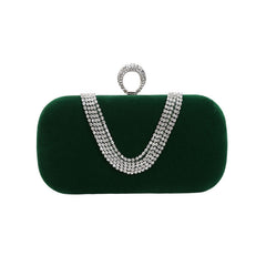 Velvet clutch bag