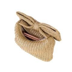 Woven basket handbag