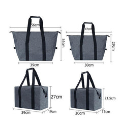 Large-capacity folding insulated bag